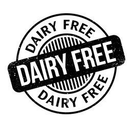 Dairy Free rubber stamp. Grunge design with dust scratches. Effects can be easily removed for a clean, crisp look. Color is easily changed.