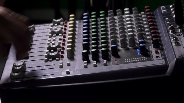 Audio Mixing Console, Adjusting Knobs and Levers