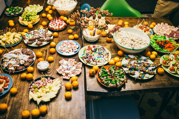 Christmas buffet with traditional dishes