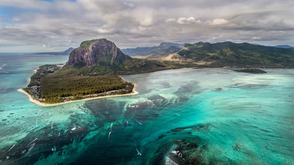 Peel and stick wall murals Le Morne, Mauritius Underwater Waterfall in Mauritius