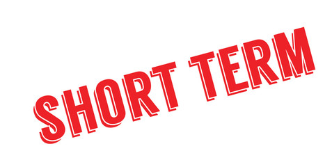 Short Term rubber stamp. Grunge design with dust scratches. Effects can be easily removed for a clean, crisp look. Color is easily changed.