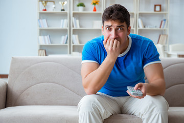 Man sweating excessively smelling bad at home