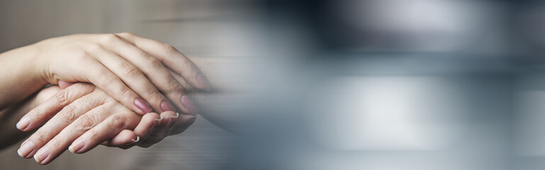 young and old womans hands