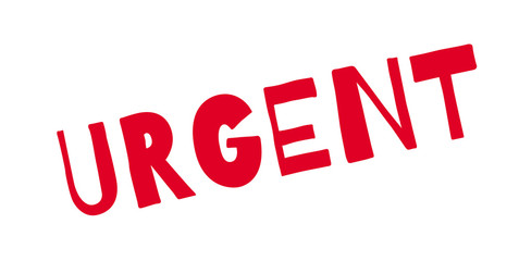 Fototapeta premium Urgent rubber stamp. Grunge design with dust scratches. Effects can be easily removed for a clean, crisp look. Color is easily changed.