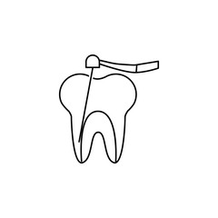 Dental Ultraviolet Curing Light Tool icon. Stomatology sign. Dental care symbol. Notebook, Calendar and Cogwheel signs. Download arrow web icon