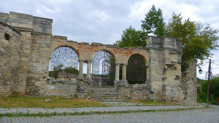 Fototapeta na wymiar Ruins of an Armenian basilica in Kamieniec Podolski