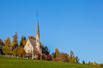 Small  South Tyrolean church, Renon, Alto Adige/South Tyrol, Italy