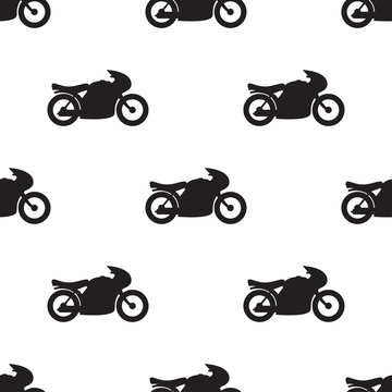 Motorcycle seamless pattern