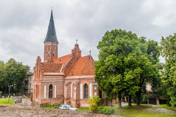 Fototapeta na wymiar Vytautas' the Great Church of the Assumption of The Holy Virgin Mary in Kaunas, Lithuania.
