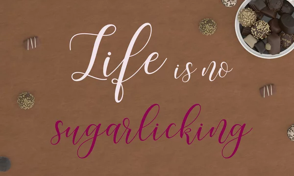 Stock Lebensweisheiten is und no Sprüche Stock-Foto Adobe lustige - | Life sugarlicking