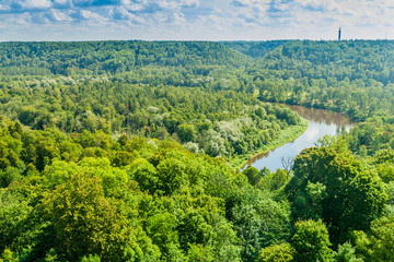 Fototapeta na wymiar Gauja river near Turaida castle, Latvia
