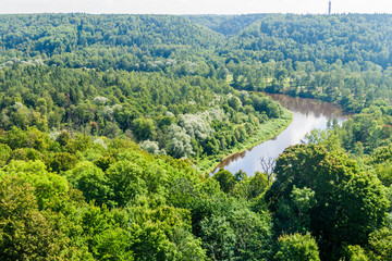 Gauja river near Turaida castle, Latvia