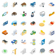 Home repair icons set, isometric style