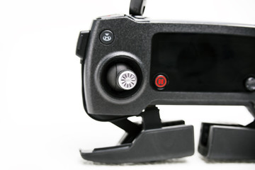 Remote control for drone on white background