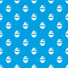 Pot full of gold coins pattern seamless blue