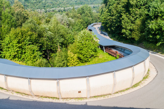 Bobsled Track In Sigulda, Latvia