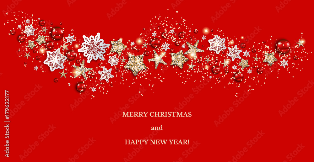Fototapete Holiday red decor card