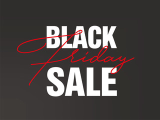Black Friday sale inscription design template. Black Friday banner. Vector illustration