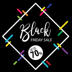 Black Friday Background Design Template Elements
