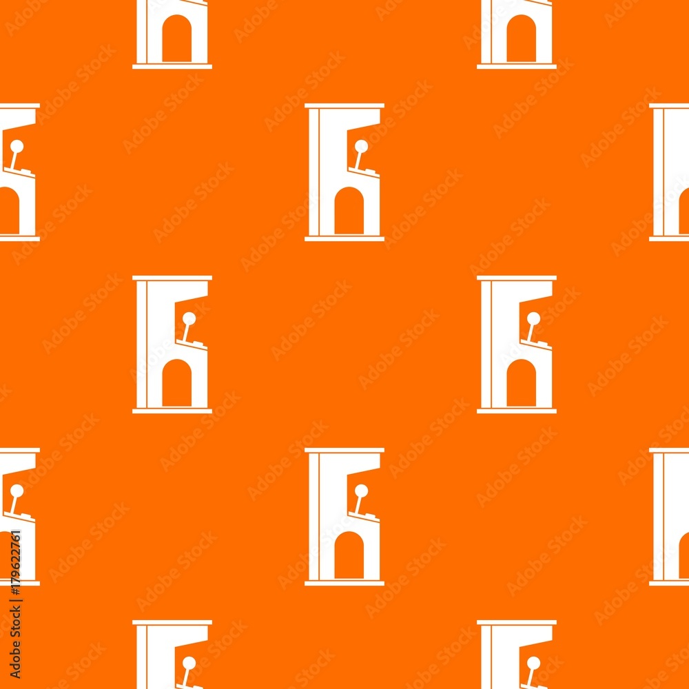 Poster retro style arcade game machine pattern seamless