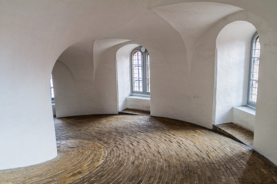Spiral ramp of the Round tower in Copenhagen, Denmark