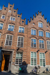 Fototapeta na wymiar Old brick buildings in Den Bosch, Netherlands