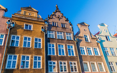 Obraz premium Historic houses at Dlugi Targ square in Gdansk, Poland