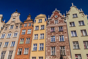 Old houses at Dlugi Targ square in Gdansk, Poland.