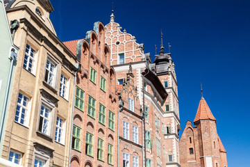 Fototapeta na wymiar Old houses in Gdansk, Poland.