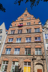 Fototapeta premium Old brick house in Gdansk, Poland.