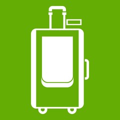 Travel suitcase icon green