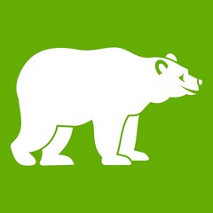 Naklejka premium Bear icon green