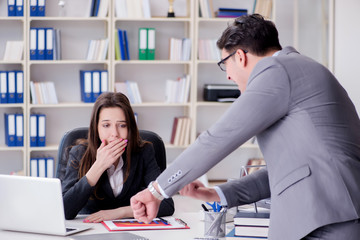 Office conflict between man and woman