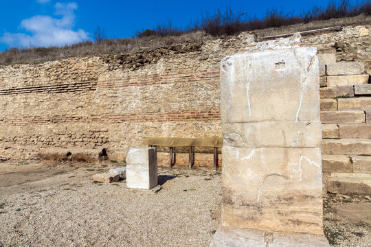 Heraclea Sintica -  Ruins of ancient Greek polis  built by Philip II of Macedon,  located near town of Petrich, Bulgaria