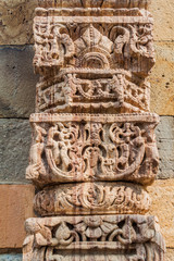 Detail of decorative carvings at Qutub complex in Delhi, India.