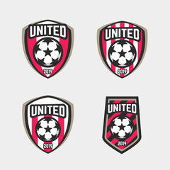 Fototapeta premium United soccer football badge logo. vector