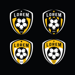 Football logo badges set. Good for football team and other sports team.
