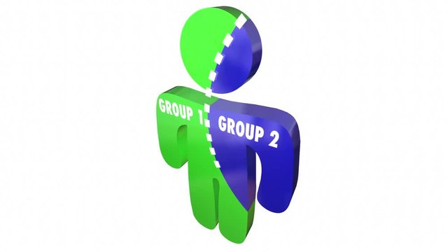 Group 1 and 2 Demographics Population Research Person 3d Animation