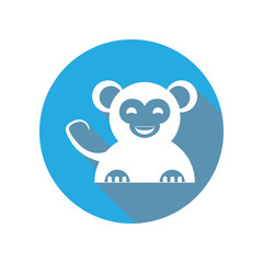 cute monkey flat icon