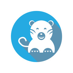 cute cat flat icon