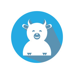 cute cow flat icon