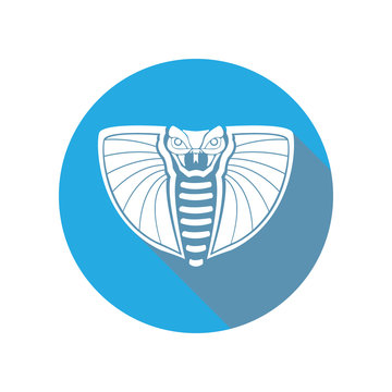 Cobra head flat icon