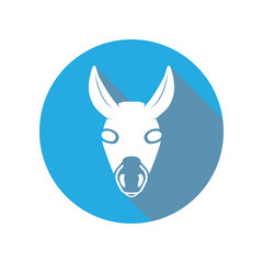 Frontview Donkey head flat icon