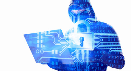 Hacker man steal information