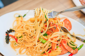 Stir Fried Spaghetti