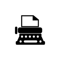 Typewriter icon. Media element icon. Premium quality graphic design. Signs, outline symbols collection icon for websites, web design, mobile app, info graphics