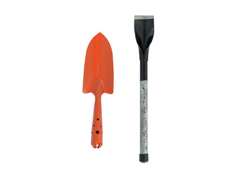 Shovel isolated on white background with clipping path.