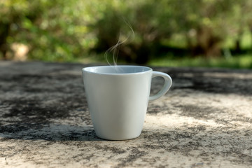 White coffee cup