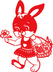 Obraz premium Chinese traditional folk culture Spring Festival stickers