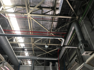 Ventilation pipes and ducts of industrial air condition